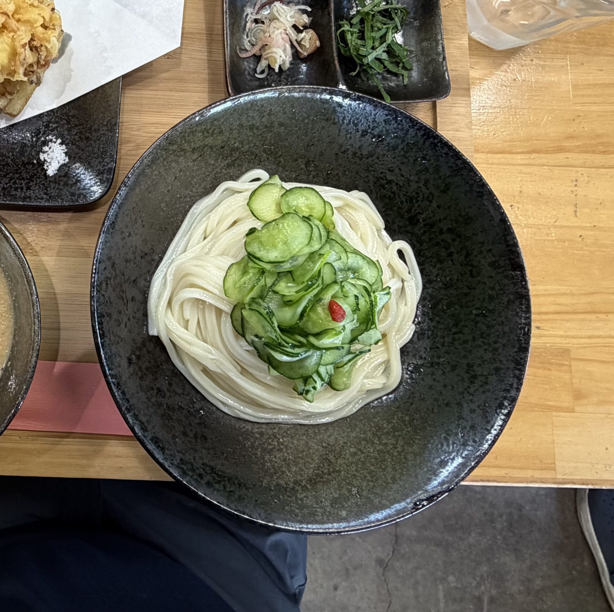 うどんcafeはらだの板倉きゅうりの冷汁うどん